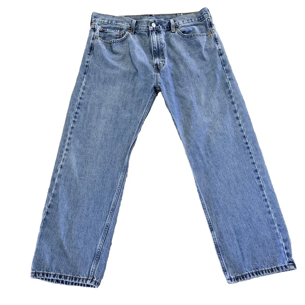 Levis 505 Jeans Mens 40x30 Blue Denim Straight Leg Regular Fit Medium Wash